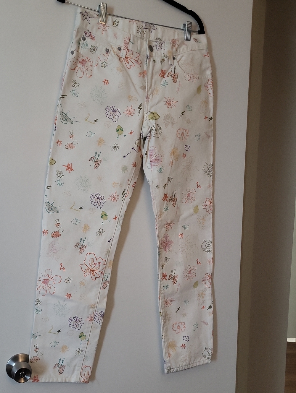 Levy's White Printed Women's Jeans